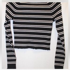 Super cute white and black long sleeve.